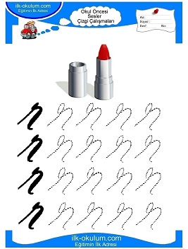 Çocuklar İçin Sesler Çizgi Çalışmaları Çalışma Sayfaları 